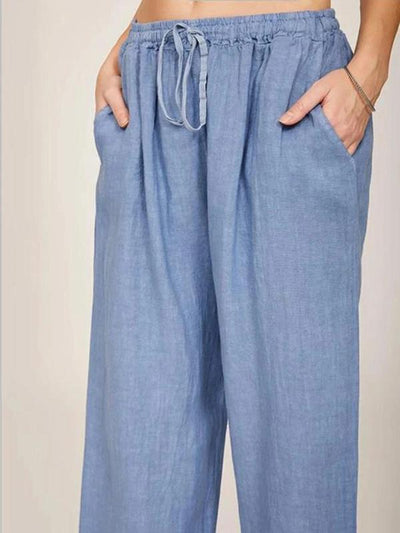 NTG Fad Double Pockets Elastic Waist Cozy Pants