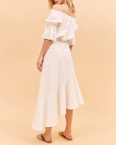 NTG Fad Dress Asymmetric linen dress set