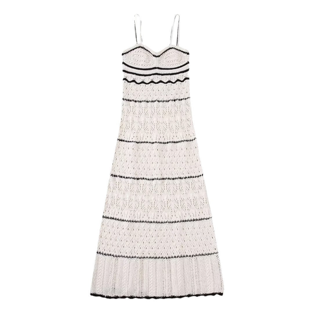 NTG Fad Dress B3401 / S Knitted Hollow Long Slip Dress