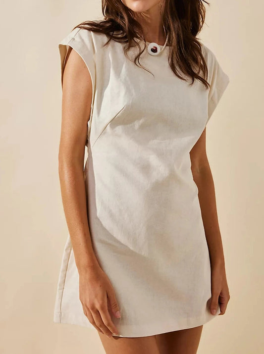 NTG Fad Dress Sleeveless off-shoulder backless button dress-（Hand Made）