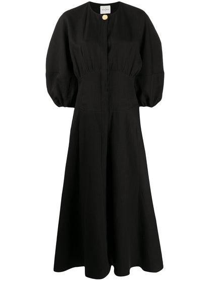 NTG Fad DRESS BLACK / XS HELWAN linen dress-(Hand Made)