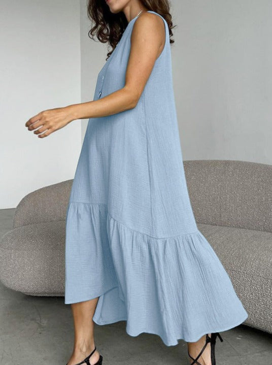 NTG Fad Dress Cotton Loose Long Sleeveless Nightdress Dress