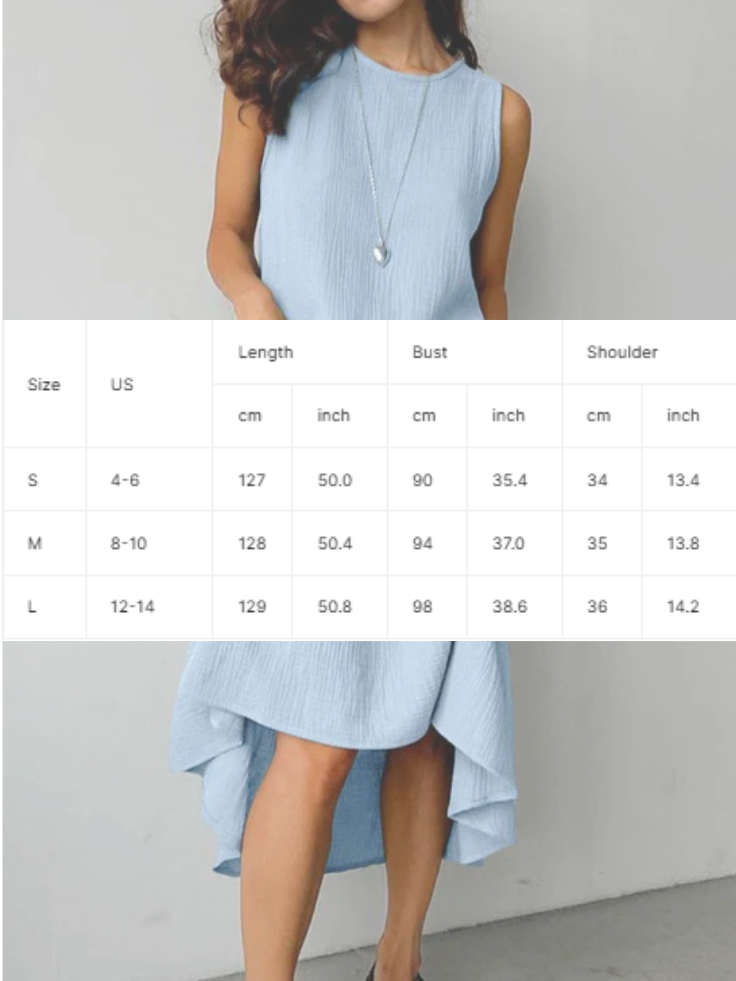 NTG Fad Dress Cotton Loose Long Sleeveless Nightdress Dress