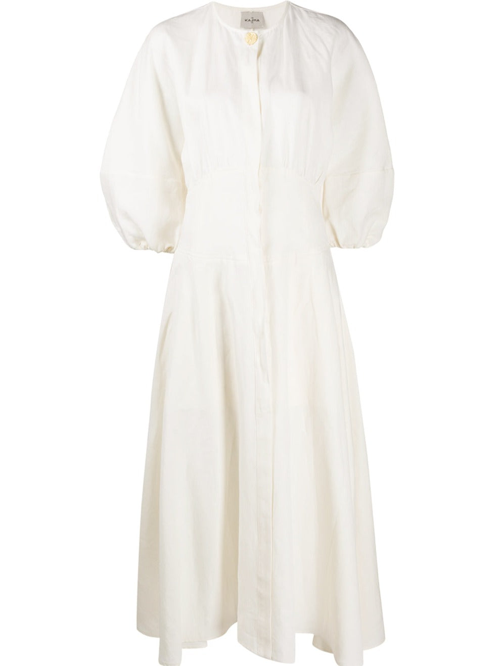 NTG Fad DRESS CREAM / XS HELWAN linen dress-(Hand Made)