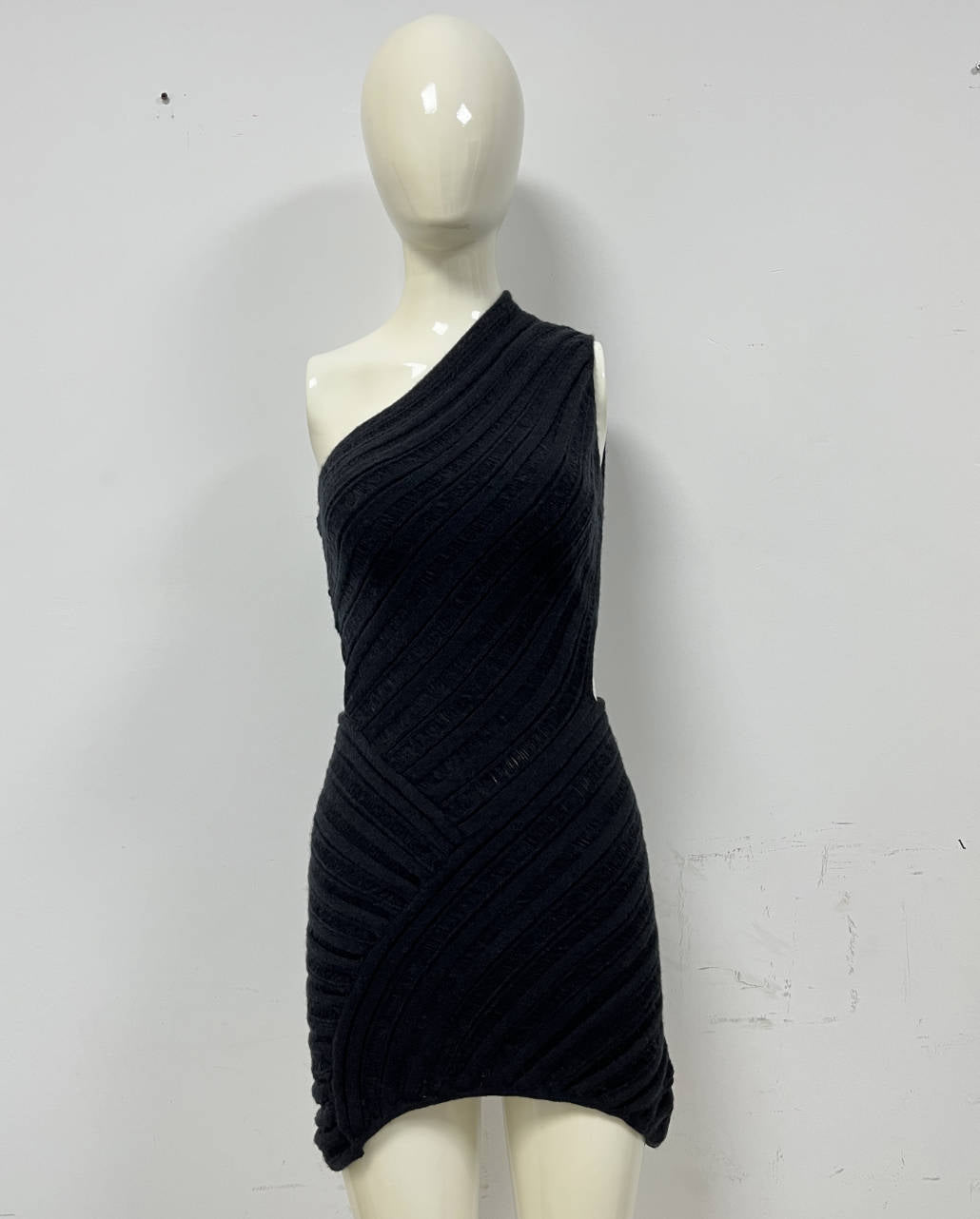 NTG Fad Dress Cutout Slim One Shoulder Panel Dress