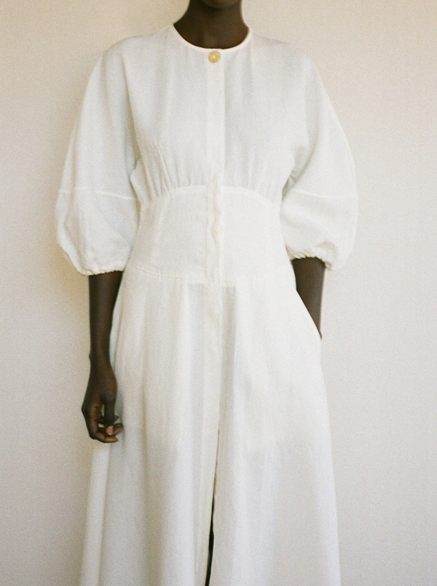 NTG Fad DRESS HELWAN linen dress-(Hand Made)
