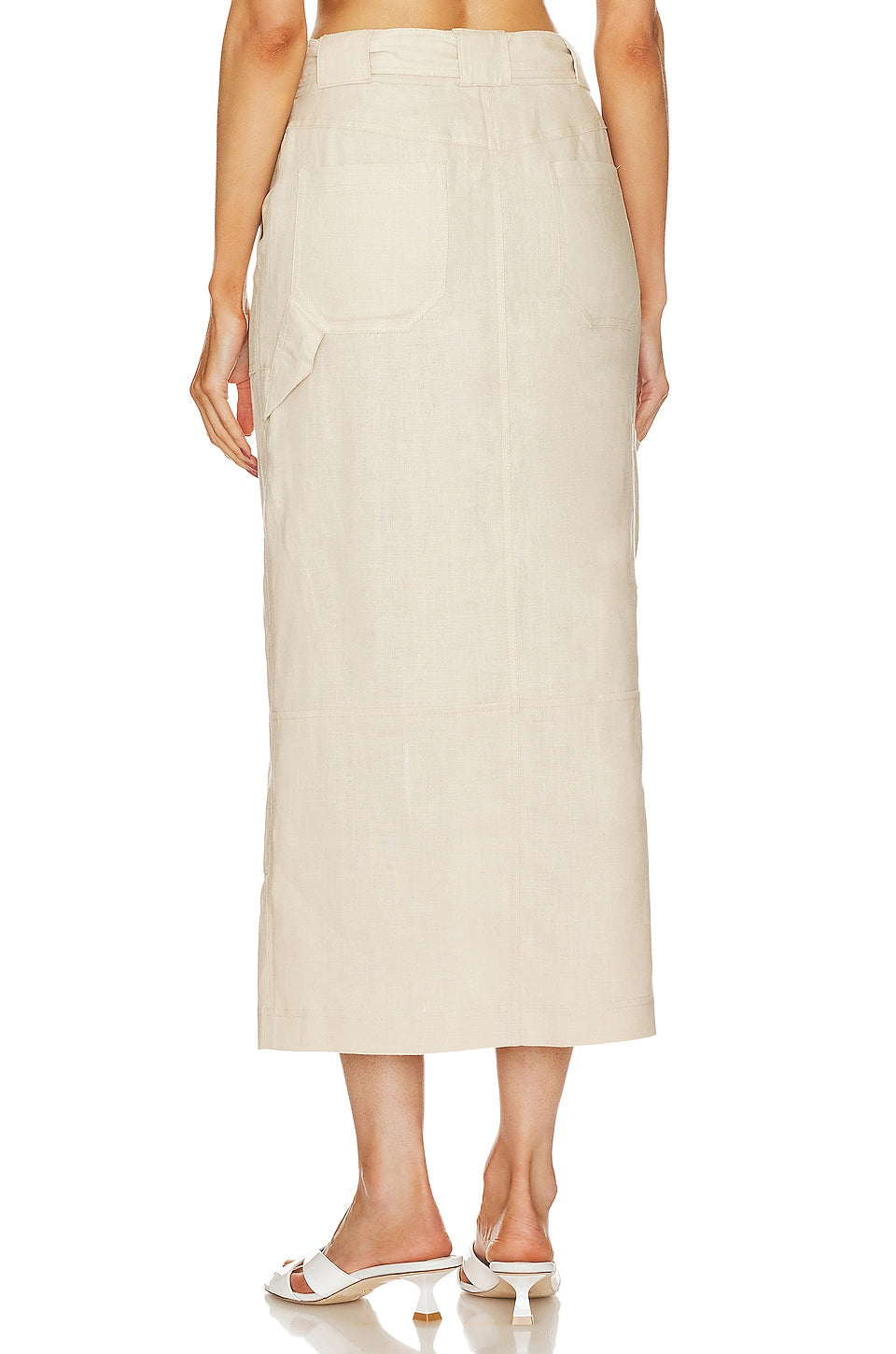 NTG Fad Dress Linen and cotton multi-pocket skirt-(Hand Made）