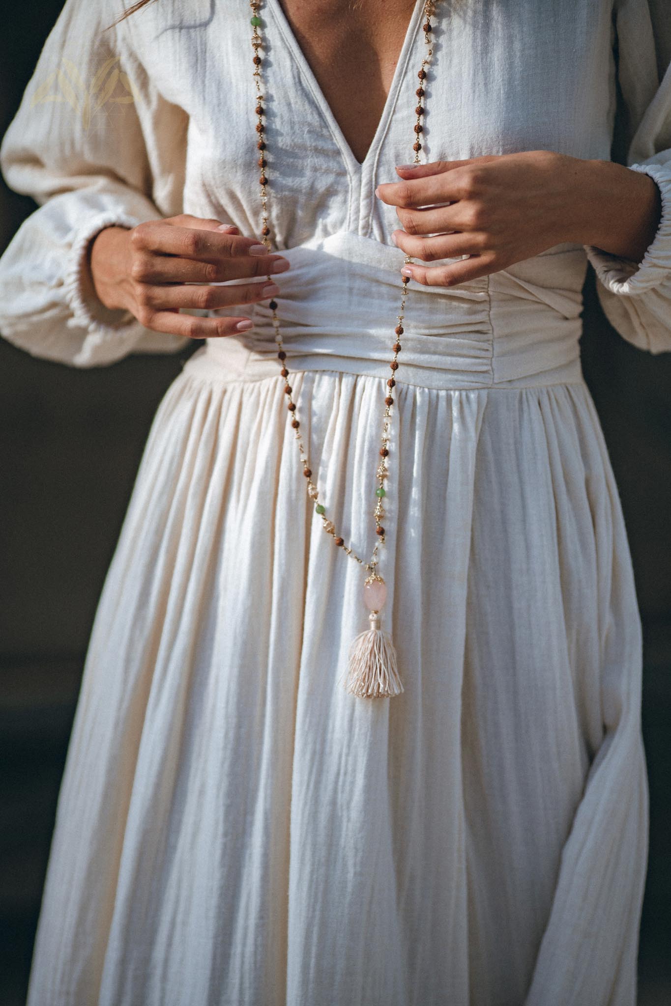 NTG Fad Dress Off-White Boho Dress-（Hand Made）