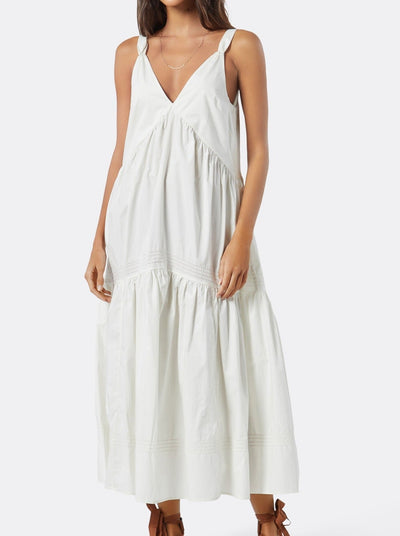 NTG Fad DRESS Porcelain White / XXS Bondi Cotton Maxi Dress-(Hand Made）