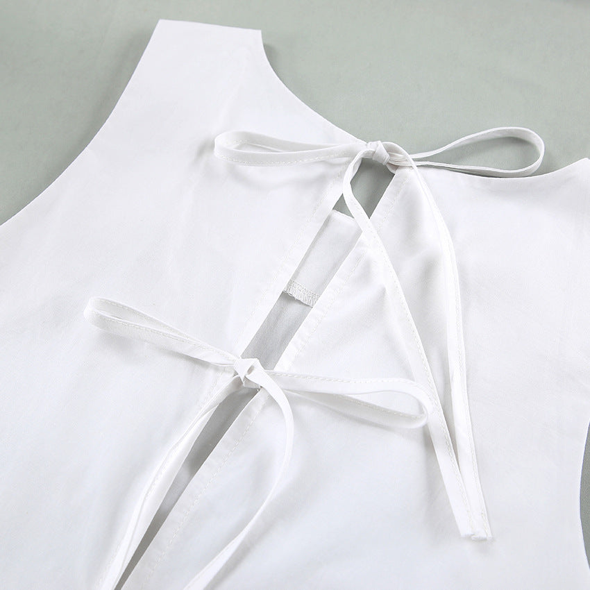 NTG Fad Dress Pure cotton white dress small fresh A-line skirt