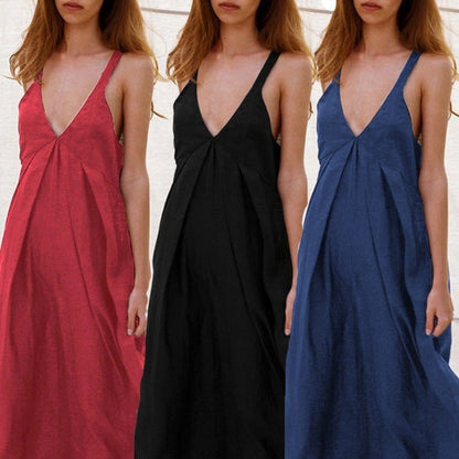 NTG Fad Dress Reversible Solid Color Pocket Dress Sexy Dress