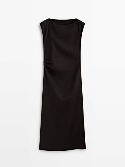 NTG Fad Dress Sleeveless linen-blend long dress