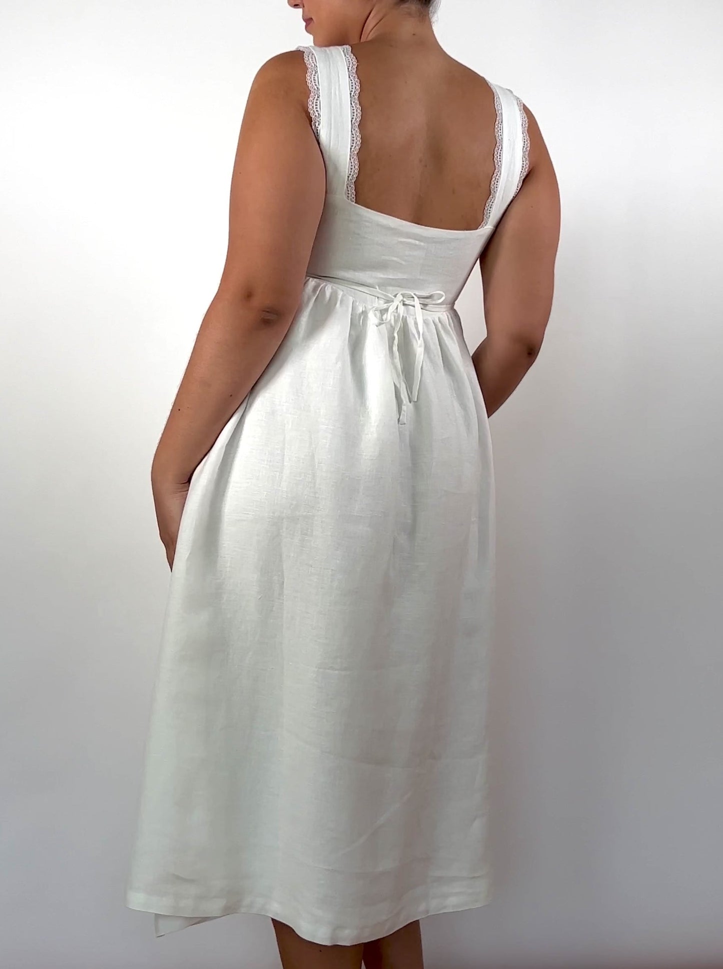 NTG Fad Dress V-neck lace paneled dress-（Hand Made）