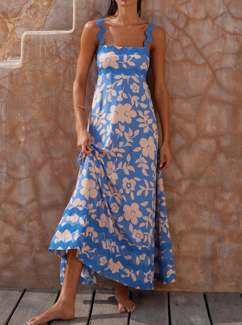 NTG Fad Dress Wave suspender skirt, elegant a-line dress