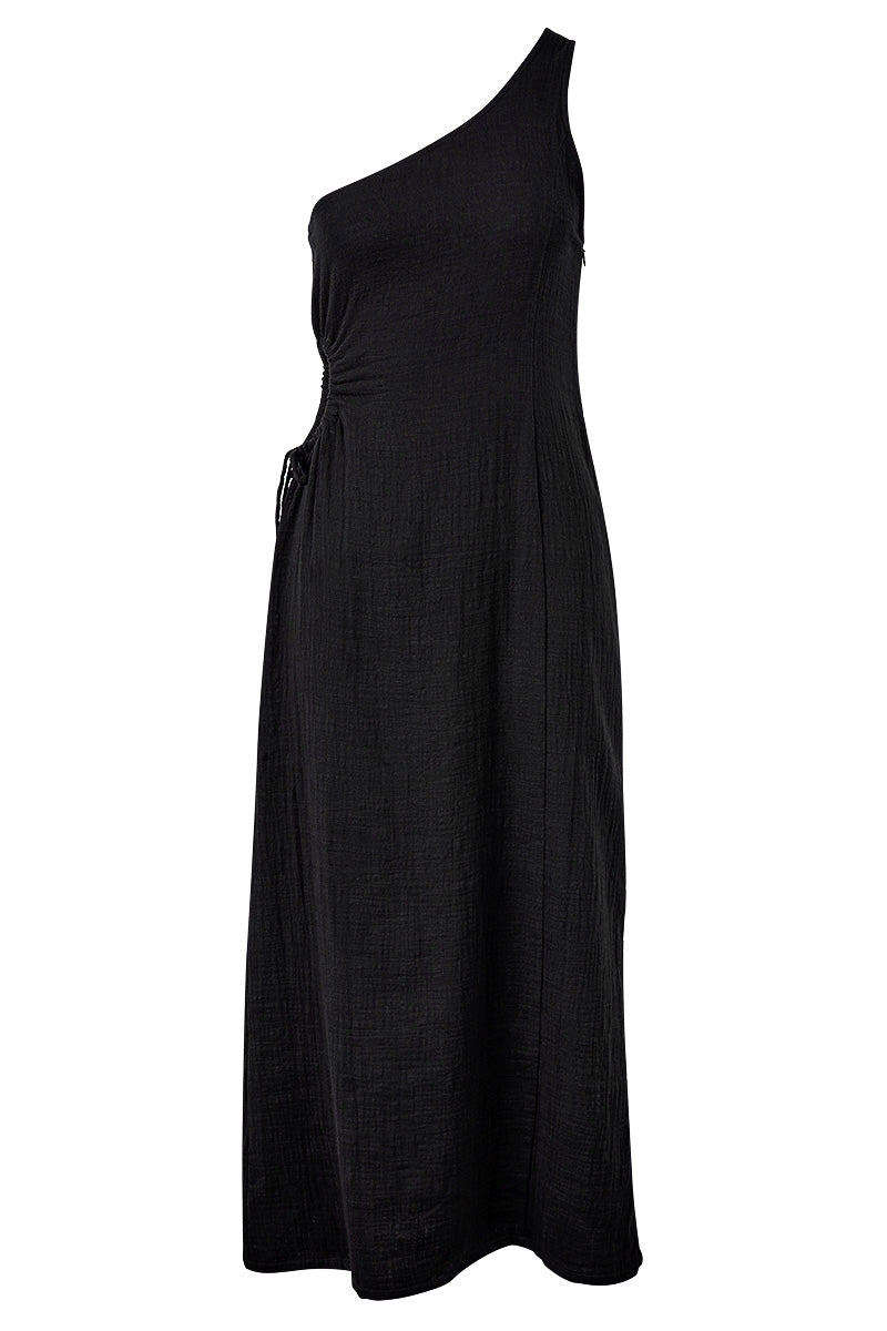 NTG Fad Dresses COTTON MAXI DRESS - BLACK-（Hand Made）