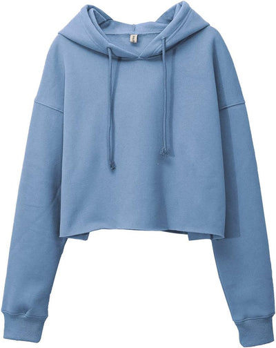 NTG Fad Dusty Blue / Small Women's Cropped Hoodies Fleece Crop Top Sweatshirt