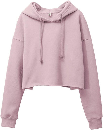 NTG Fad Dusty Pink / Medium Women's Cropped Hoodies Fleece Crop Top Sweatshirt
