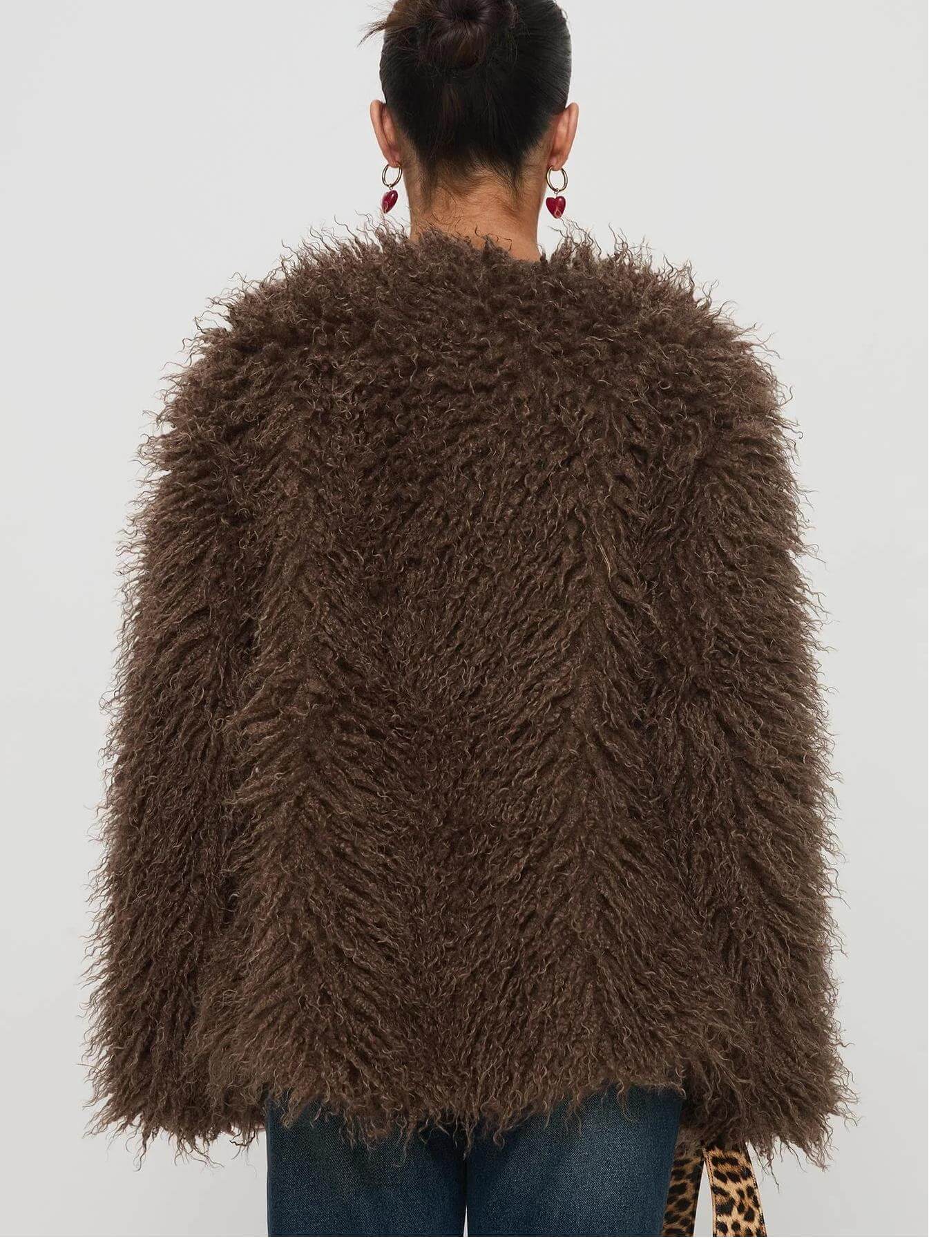 NTG Fad Faux Fur Brown Jacket