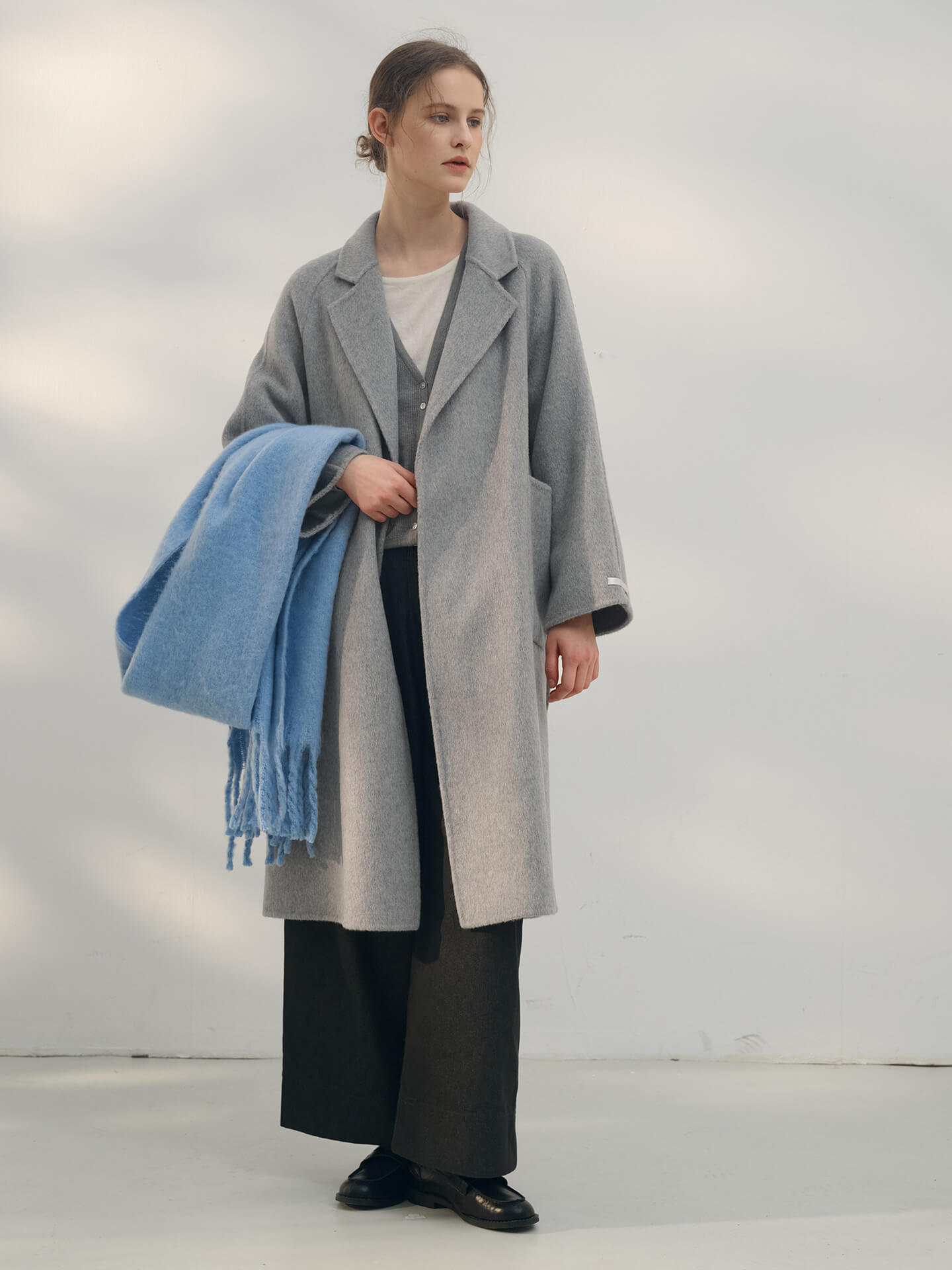 NTG Fad Gray / S 100% Premium Wool Coat