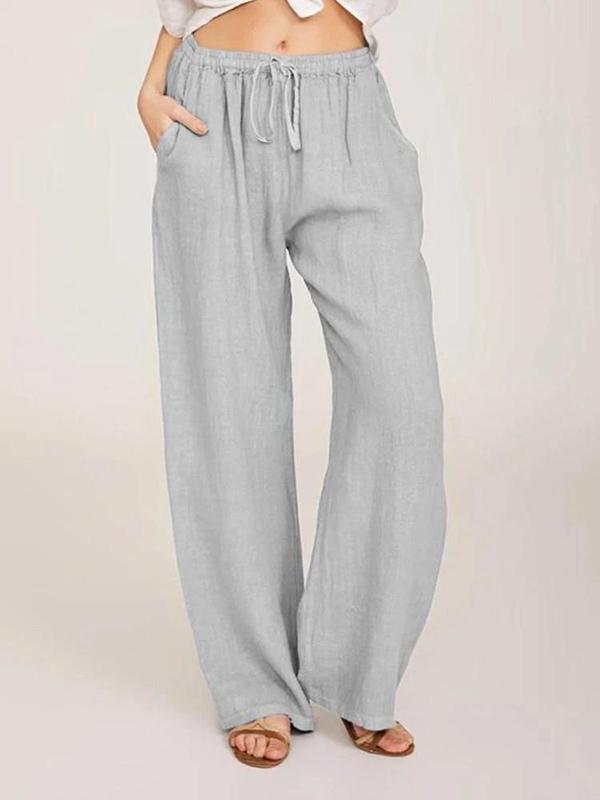 NTG Fad Gray / US4-6 Double Pockets Elastic Waist Cozy Pants