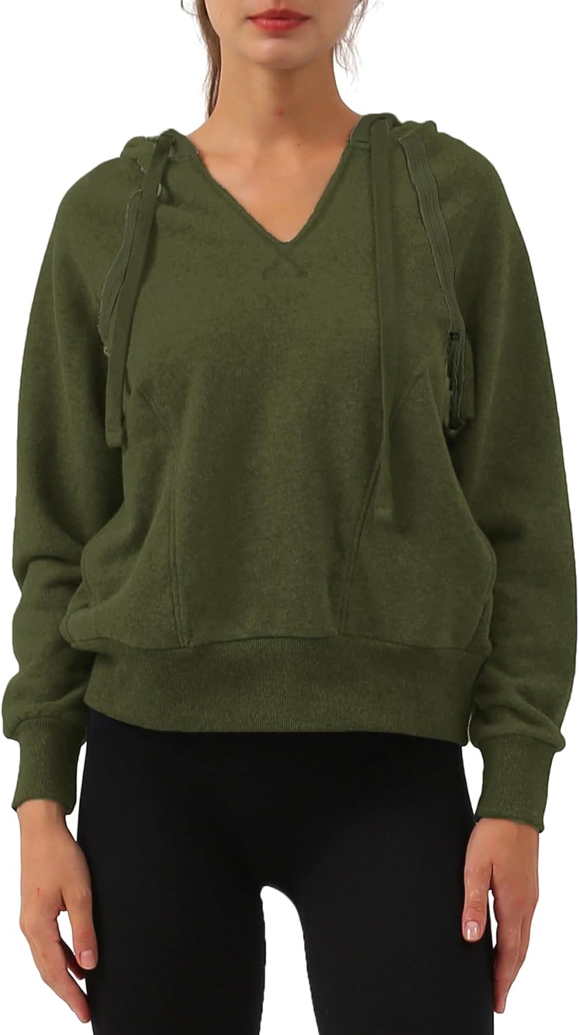 NTG Fad Green / Medium Long Sleeve Hoodie with Pockets Hooded Sweatshirt