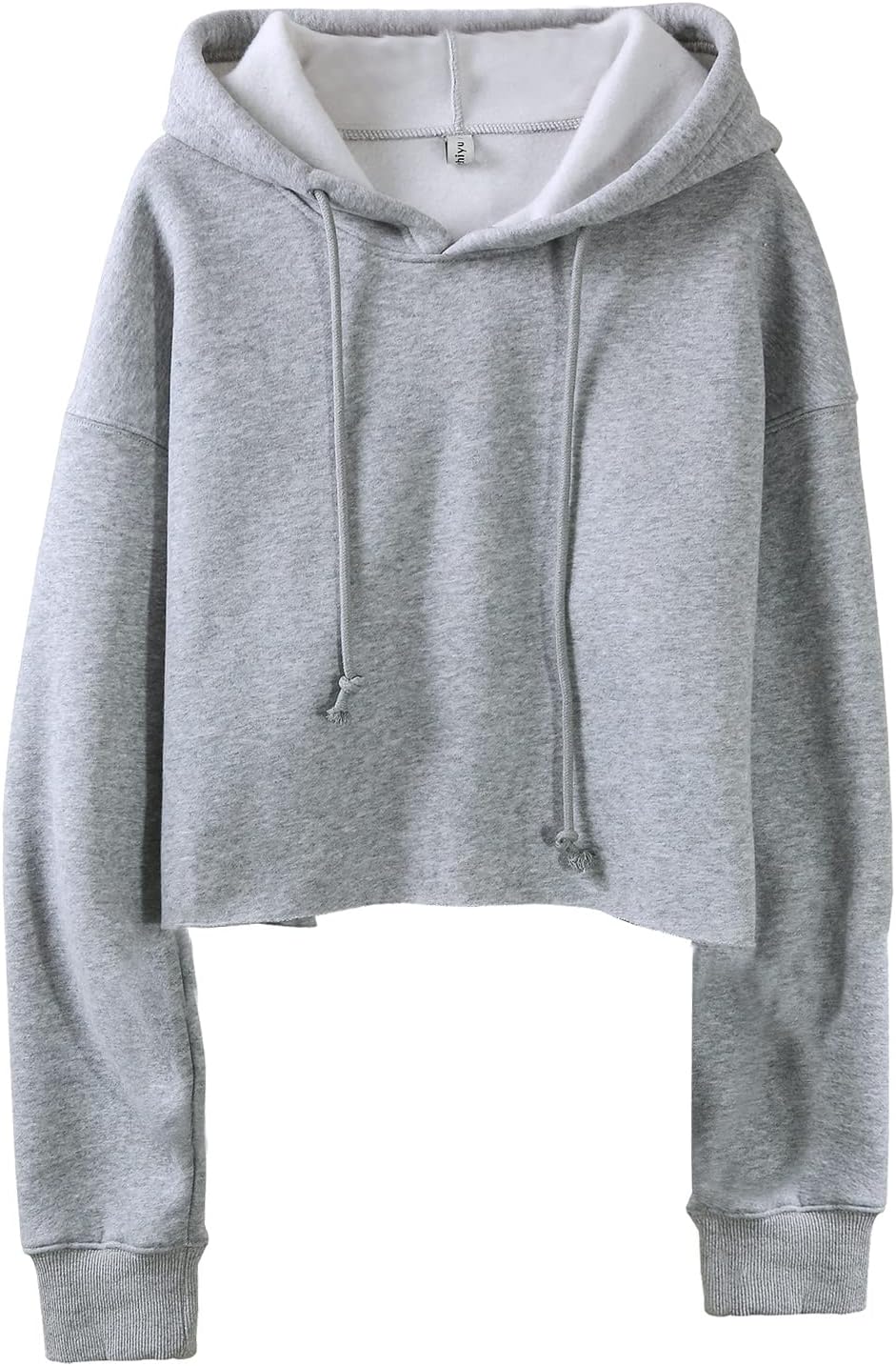 NTG Fad Heather Grey / Large Women's Cropped Hoodies Fleece Crop Top Sweatshirt