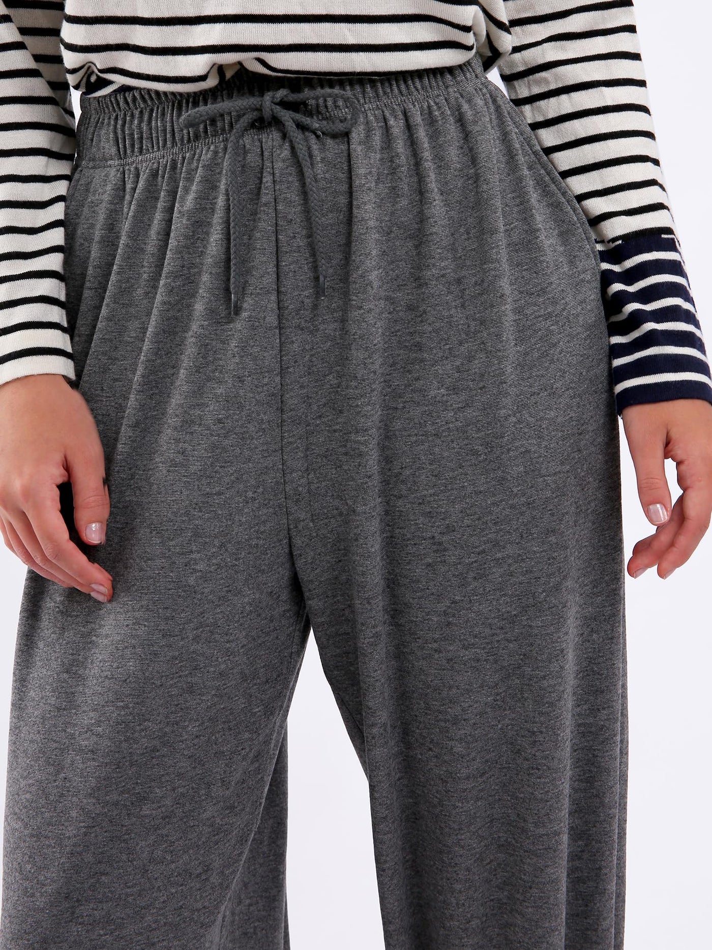 NTG Fad High Waisted Casual Wide Leg Sweatpants Joggers pants with Pockets