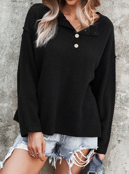 NTG Fad Hoodies & Sweatshirts black / S Fall/Winter Long Sleeve Solid Sweater