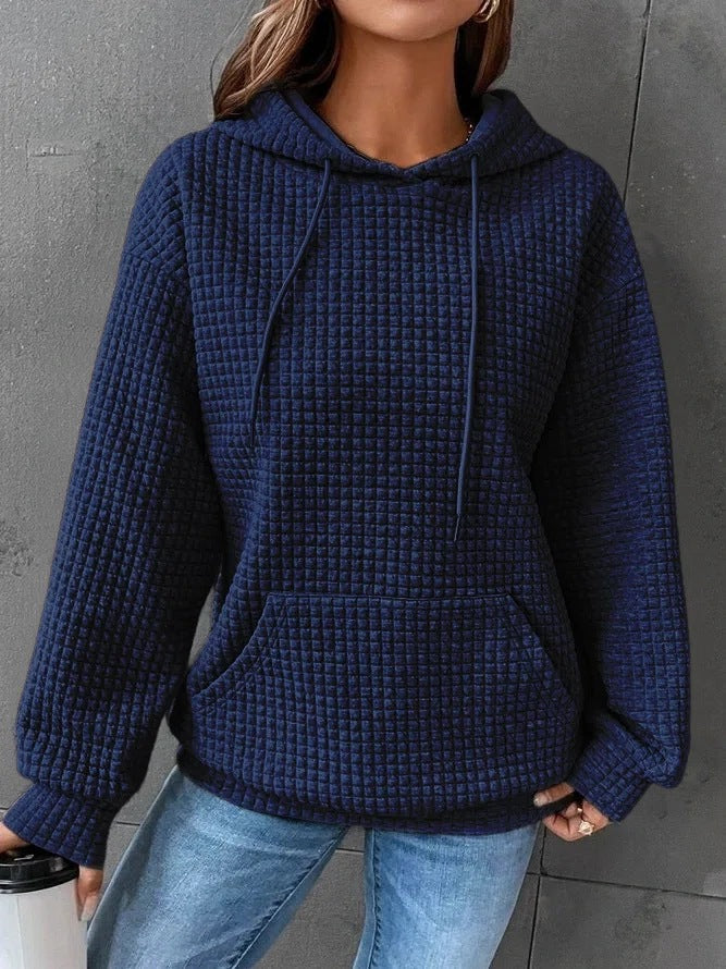 NTG Fad Hoodies & Sweatshirts Blue / S Cool and chic textured sweater for women