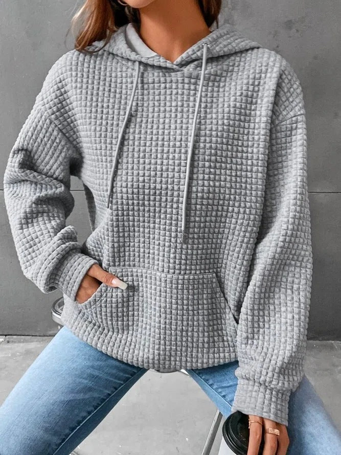 NTG Fad Hoodies & Sweatshirts Grey / S Cool and chic textured sweater for women