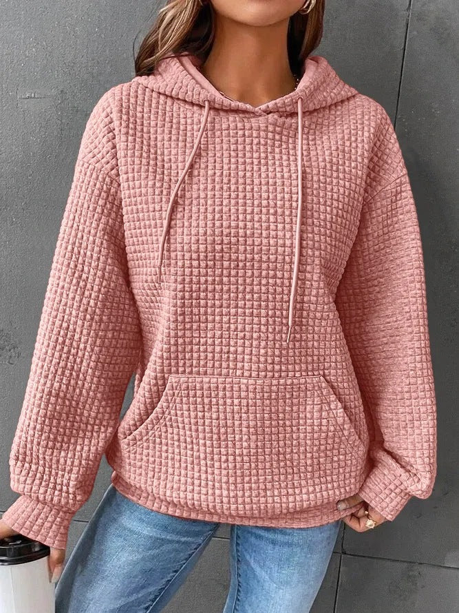NTG Fad Hoodies & Sweatshirts Pink / S Cool and chic textured sweater for women