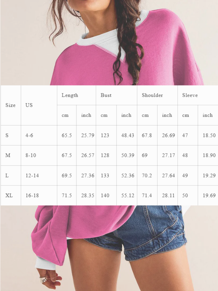 NTG Fad Hoodies & Sweatshirts Women Ribbed Long-sleeve Loose Dropped Shoulders Sweatshirt