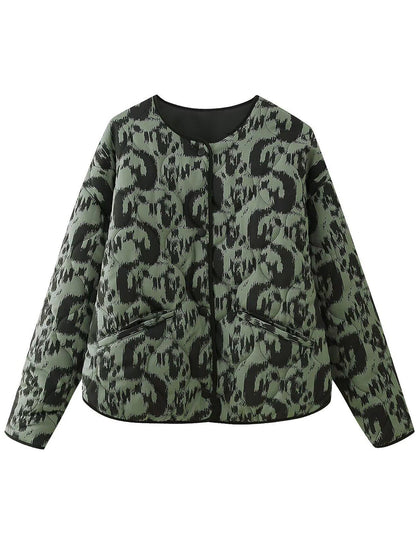 NTG Fad Jackets Dark Green / XS Women Fashion Printed Jacket