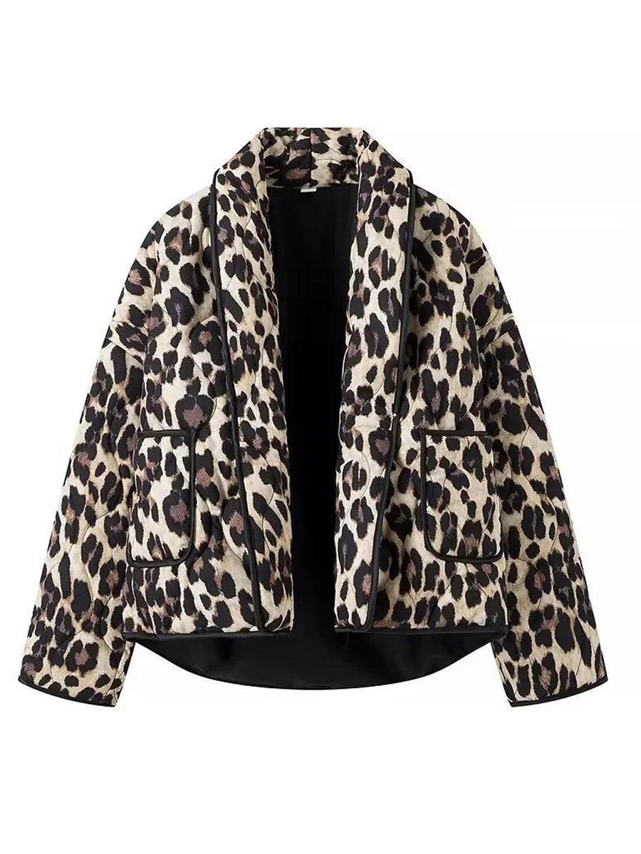 NTG Fad Jackets Leopard Print Quilted Jacket