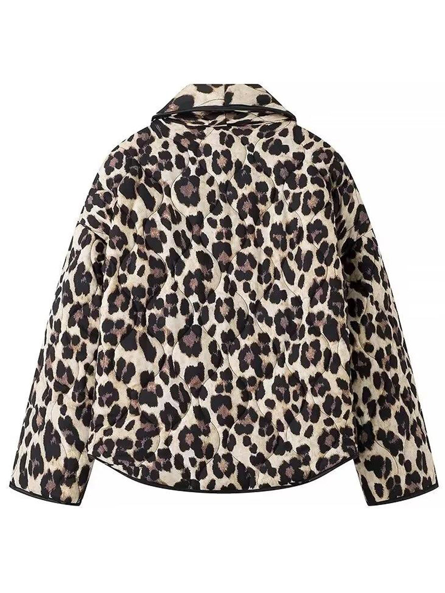 NTG Fad Jackets Leopard Print Quilted Jacket