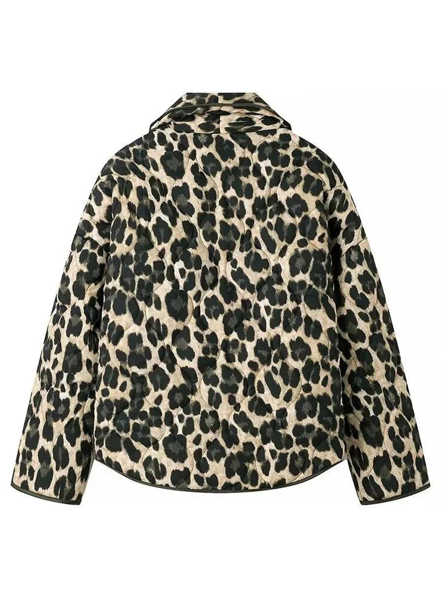 NTG Fad Jackets Leopard Print Quilted Jacket