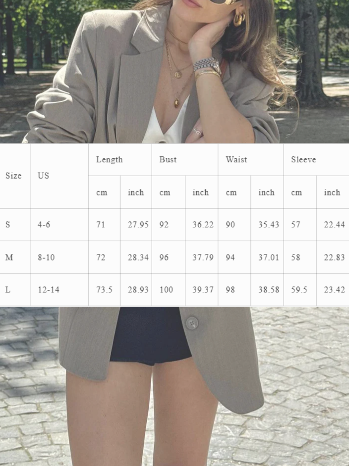 NTG Fad Jackets Women Casual Solid Color Blazer