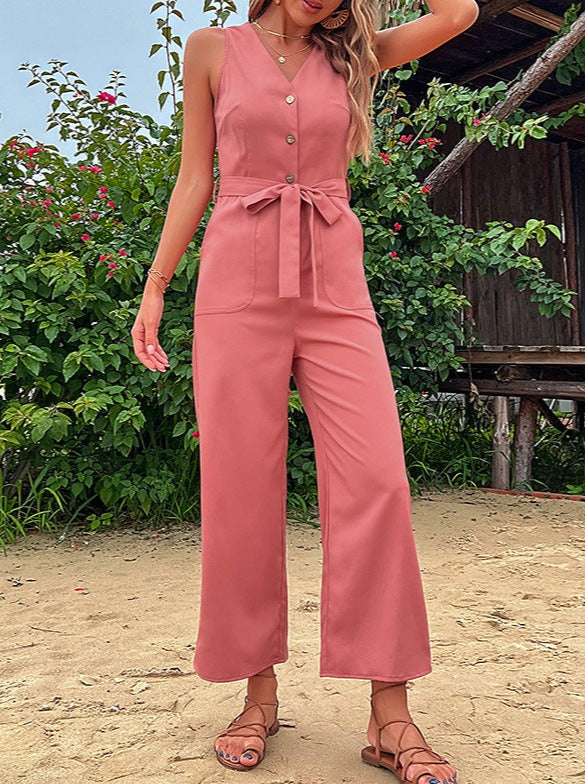 NTG Fad Jumpsuits & Rompers/Jumpsuits Mahogany / S Sleeveless Resort Jumpsuit