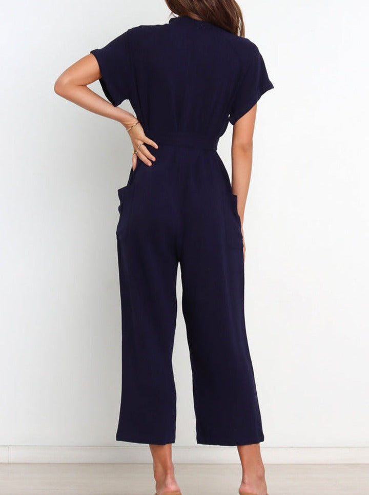 NTG Fad Jumpsuits & Rompers/Jumpsuits V-neck cropped wide-leg jumpsuit