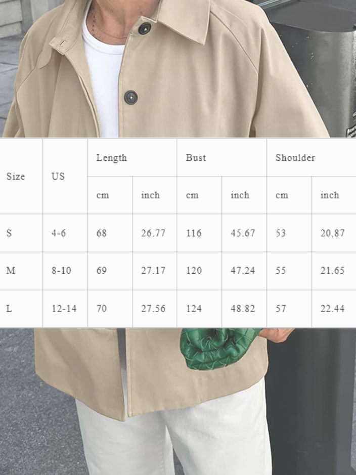 NTG Fad Khaki Lapel Trench Coat