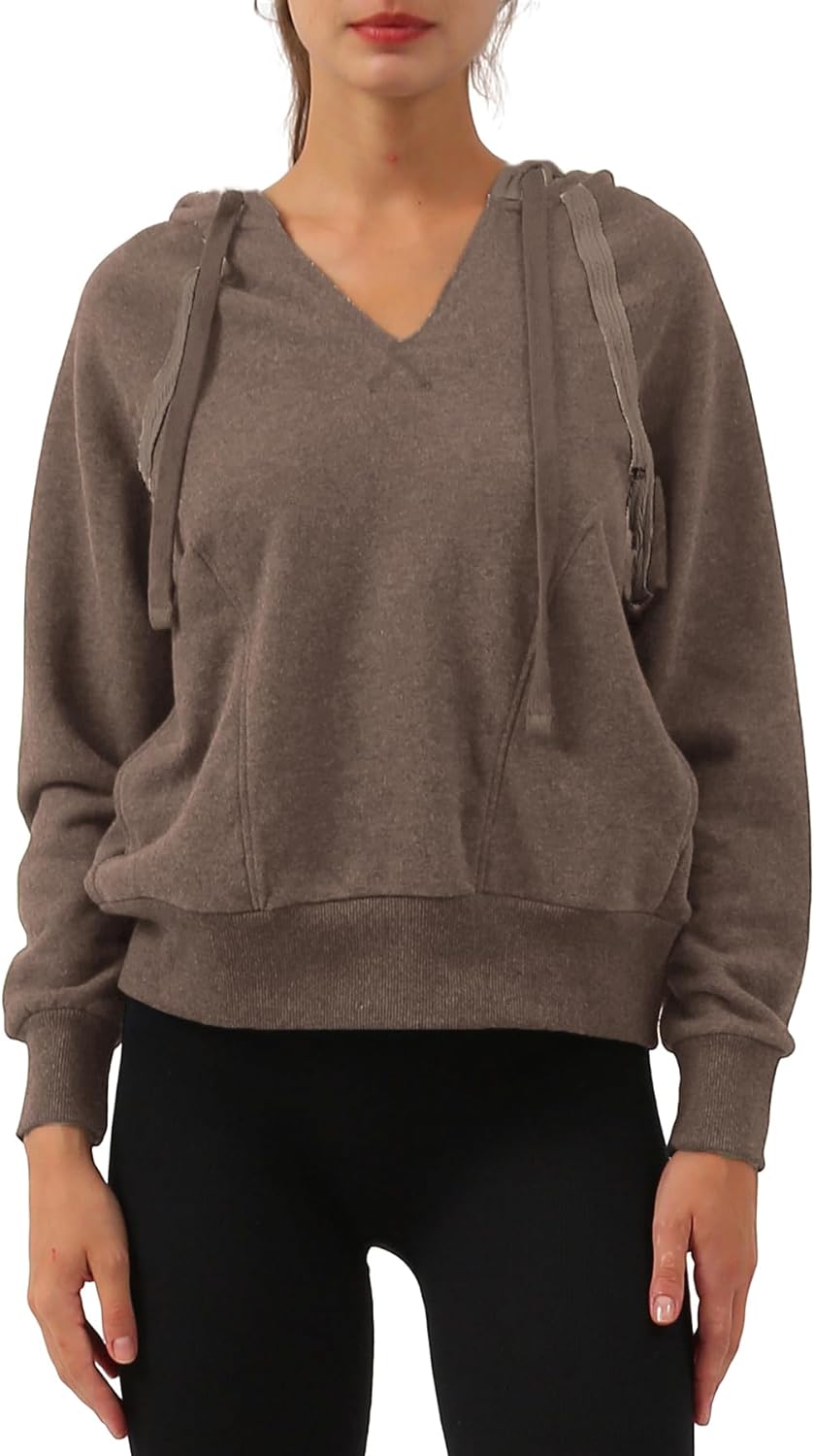 NTG Fad Khaki / Small Long Sleeve Hoodie with Pockets Hooded Sweatshirt