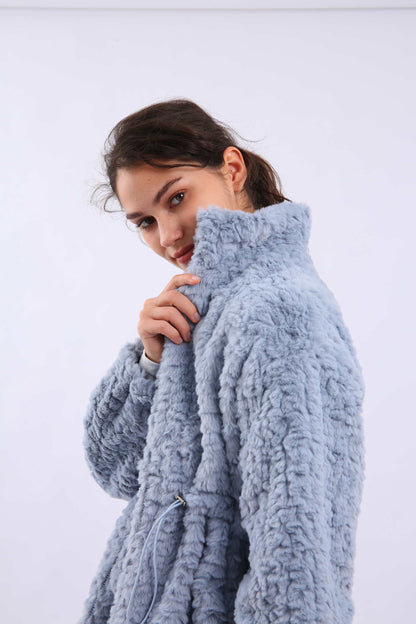 NTG Fad Light blue / S Women's Faux Fur Coat