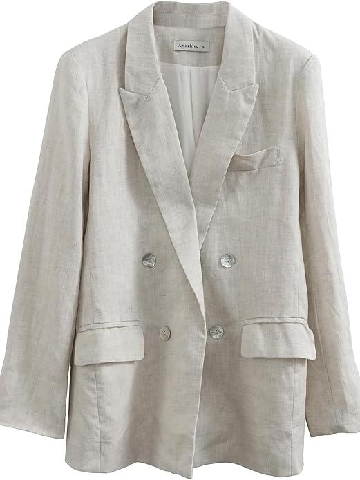 NTG Fad Linen / S Women's Pure Linen Casual Blazer