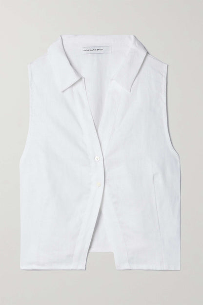 NTG Fad Linen Vest Shirt Trouser Suit-(Hand Make)