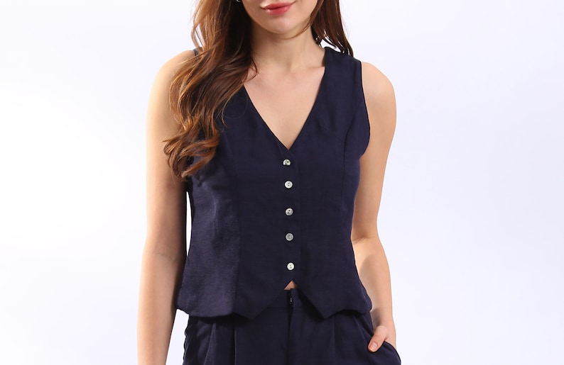 NTG Fad Linen Waistcoat For Woman