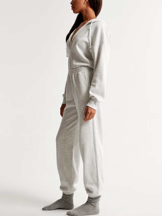 NTG Fad Long-Sleeve Hooded Fleece Jumpsuit