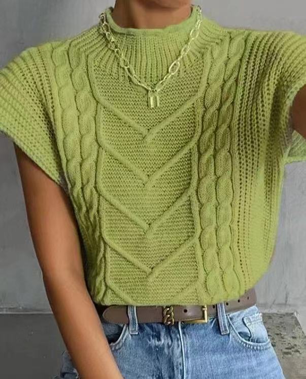 NTG Fad Matcha / XS Braided Turtleneck Vest