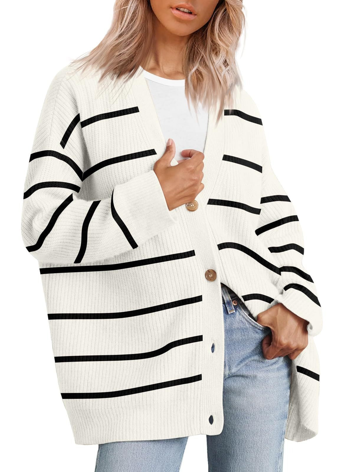 NTG Fad New V-neck knitted cardigan