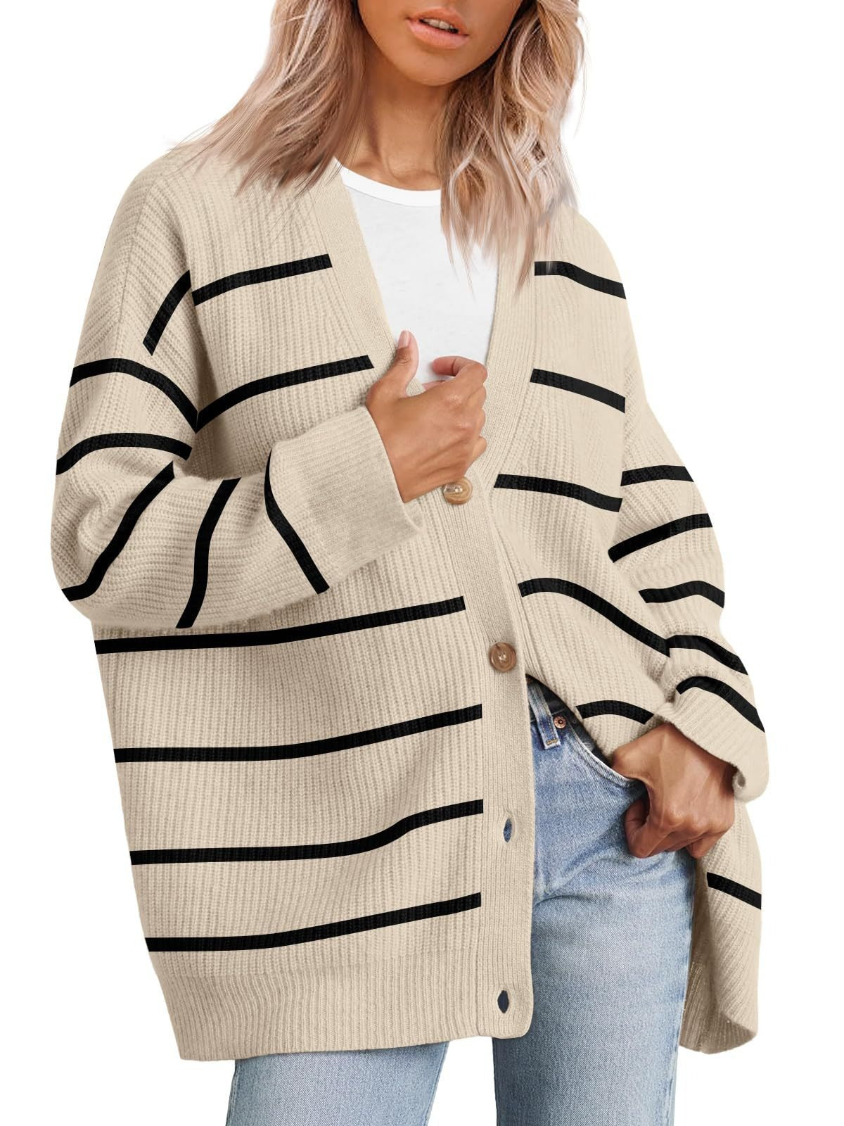 NTG Fad New V-neck knitted cardigan