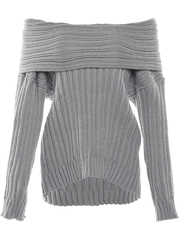 NTG Fad One-shoulder Long-sleeved Sweater